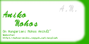 aniko mohos business card